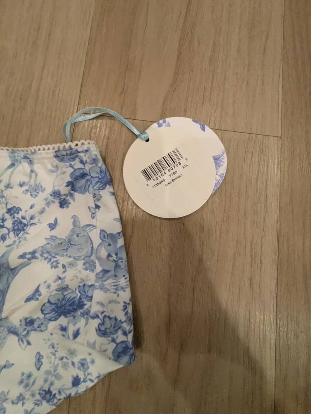 Frankie's Bikini White Deer Lisa Swim Bottoms size XXL NWT
